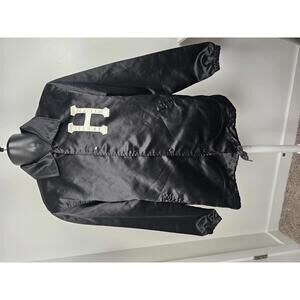 HUF Black Satin Coach Jacket with 'H' Patch